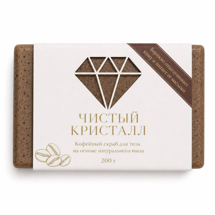 Кофейный скраб для тела «Чистый Кристалл», 200 г