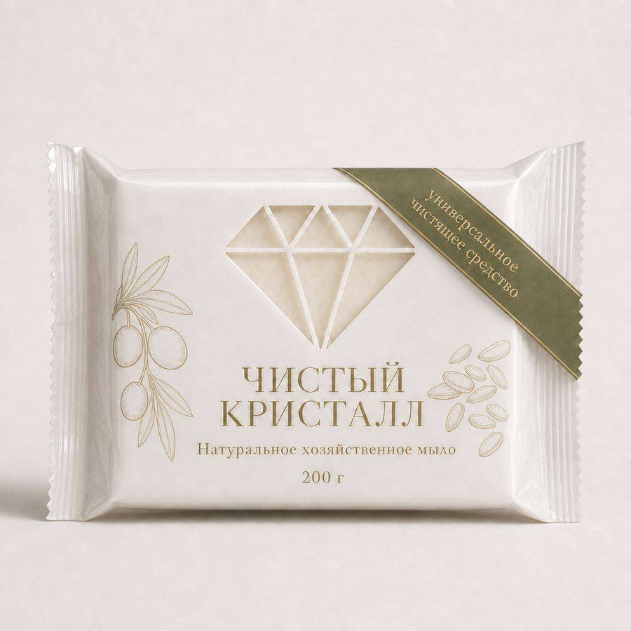 Хозяйственное мыло «Чистый Кристалл», 200 г